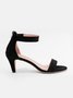Mostata Women Middle Heel Sandal leopard Ankle Strap Shoes
